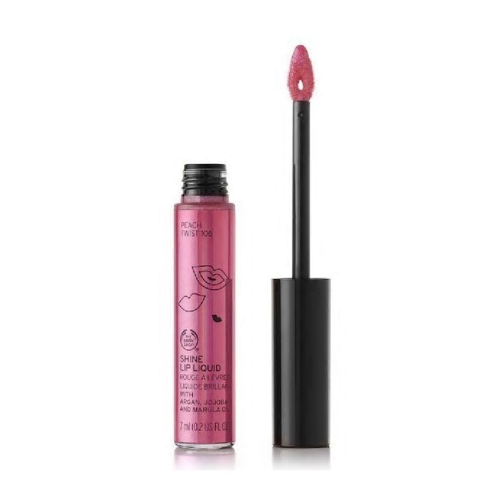 The body shop shine lip liquid peach twist 106 7ml
