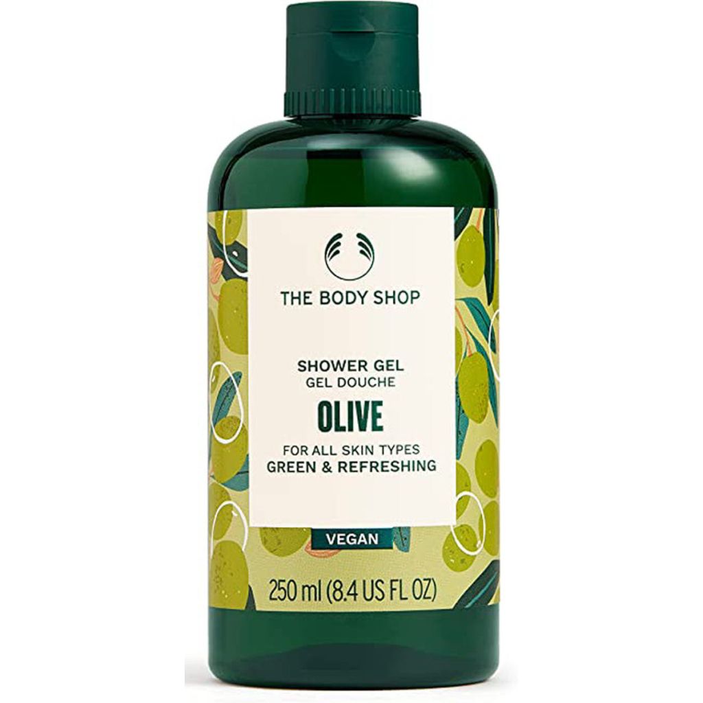 The body shop shower gel olive for all skin types green & refreshing 250ml