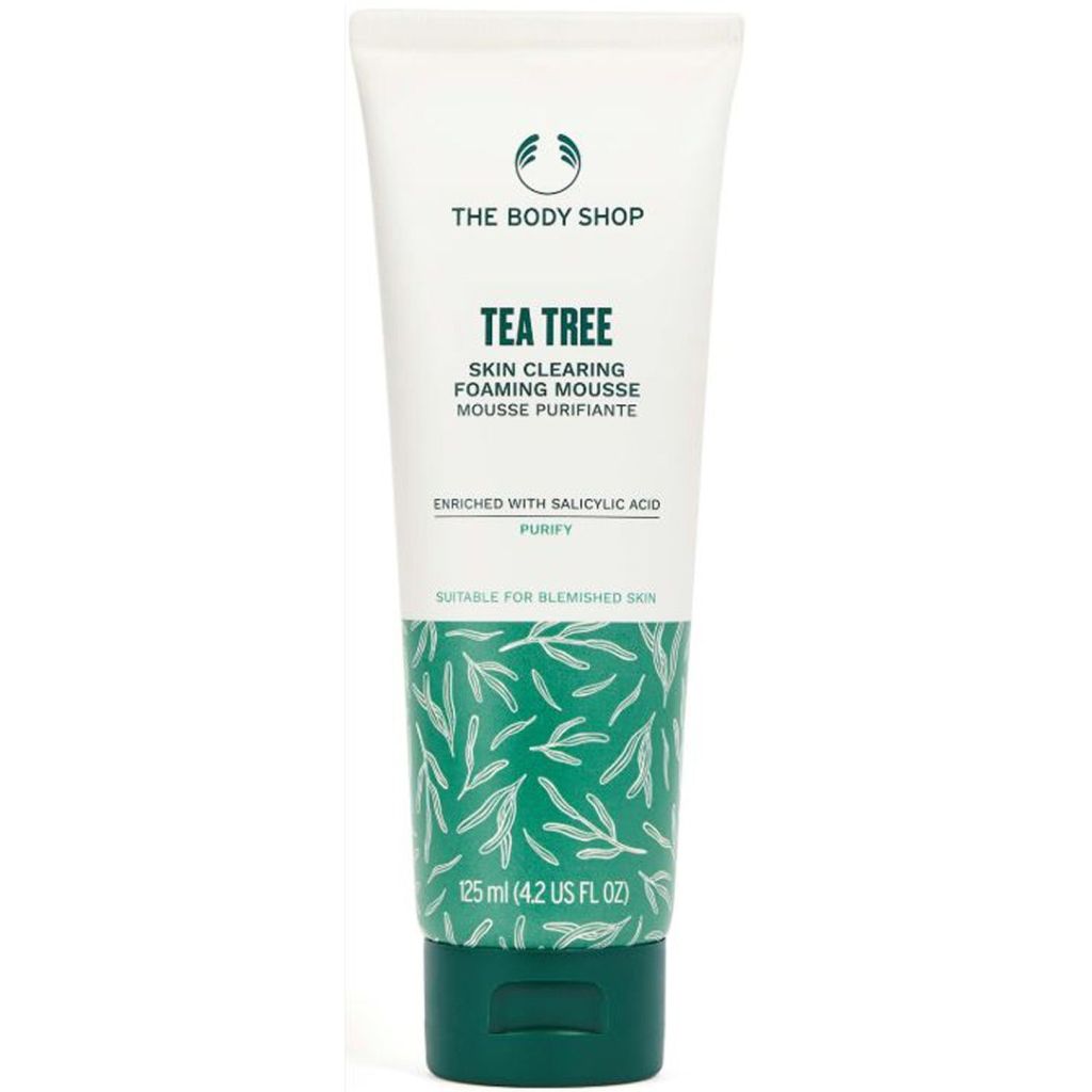 The body shop tea tree skin clearing foaming mousse enriched with salicylic acid 125ml