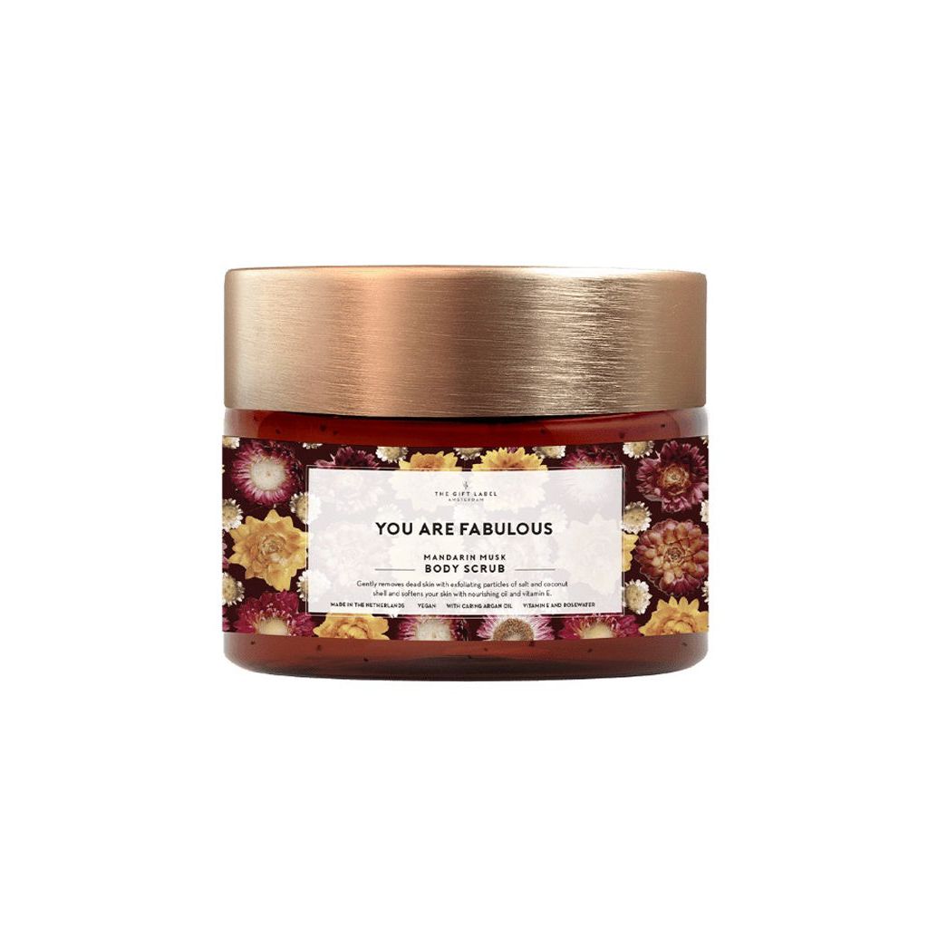 The gift label amsterdam you are fabulous mandarin musk body scrub 400g