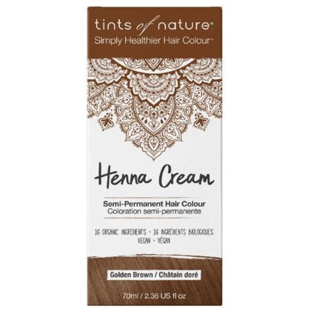 Tints of nature simply healthier hair colour henna cream semi-permanent hair colour golden brown 70ml