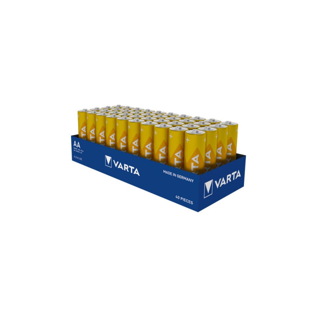 Varta batteri mignon 4106 stilo alkaline longlife AA LR6 MN1500 1,5V 40 stk
