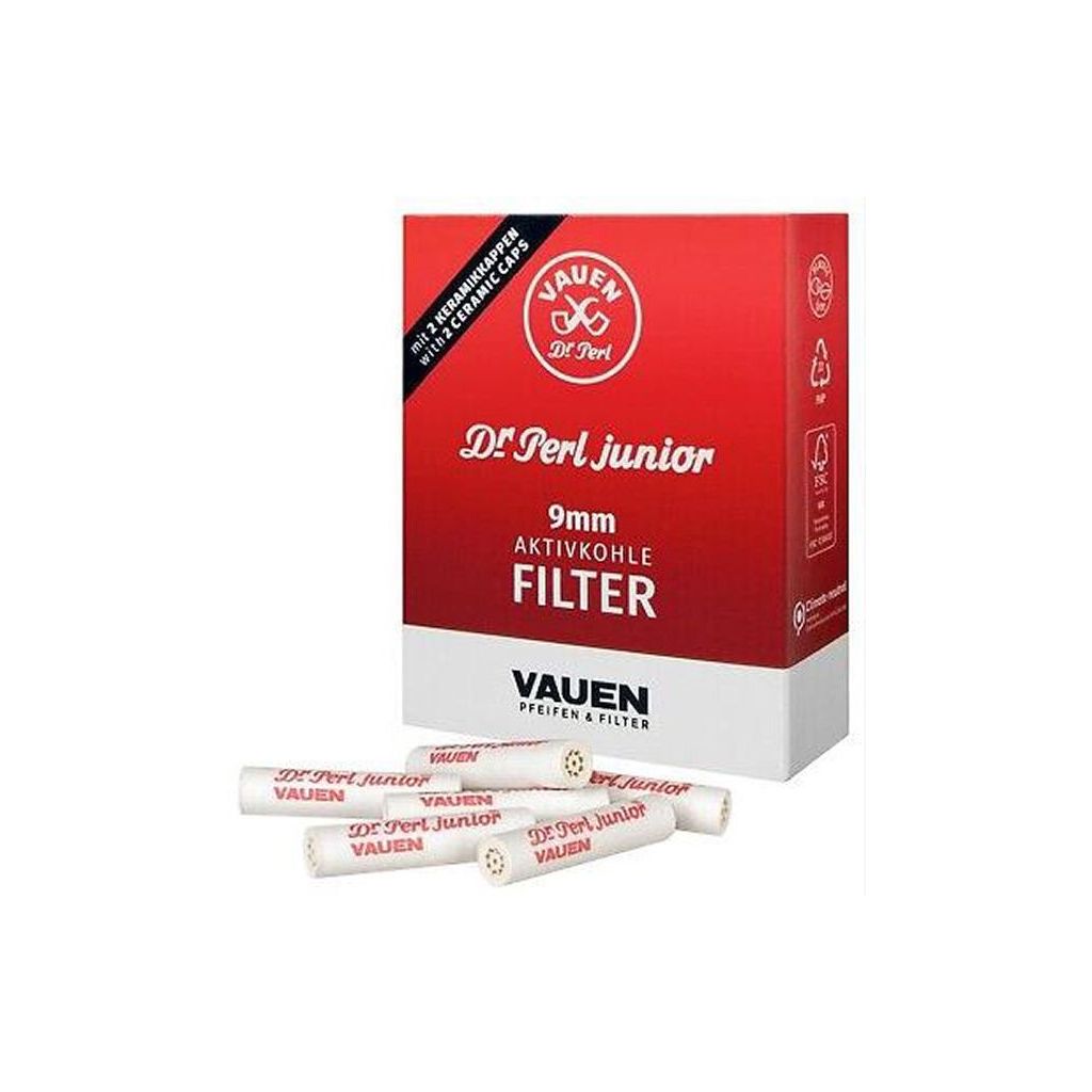Vauen pfeifen & filter 9mm aktivkohle filter with 2 ceramic caps 40 stk