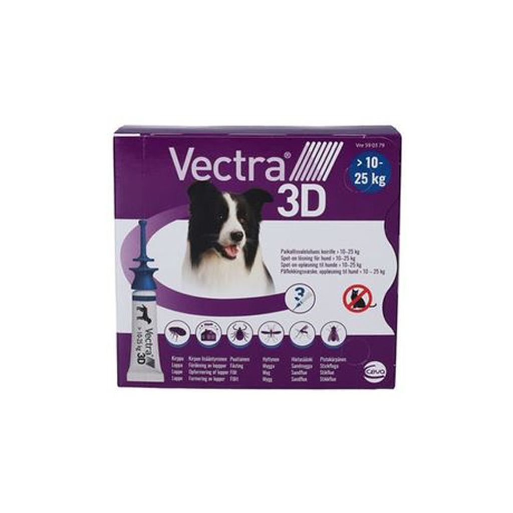 Vectra 3D spot on til hund 10-20kg 3 stk
