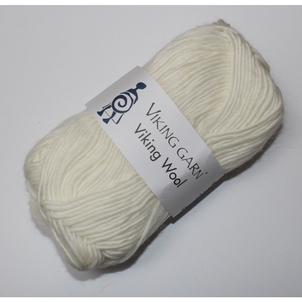 Viking garn Viking Wool - Hvid, color 500, 50 gram