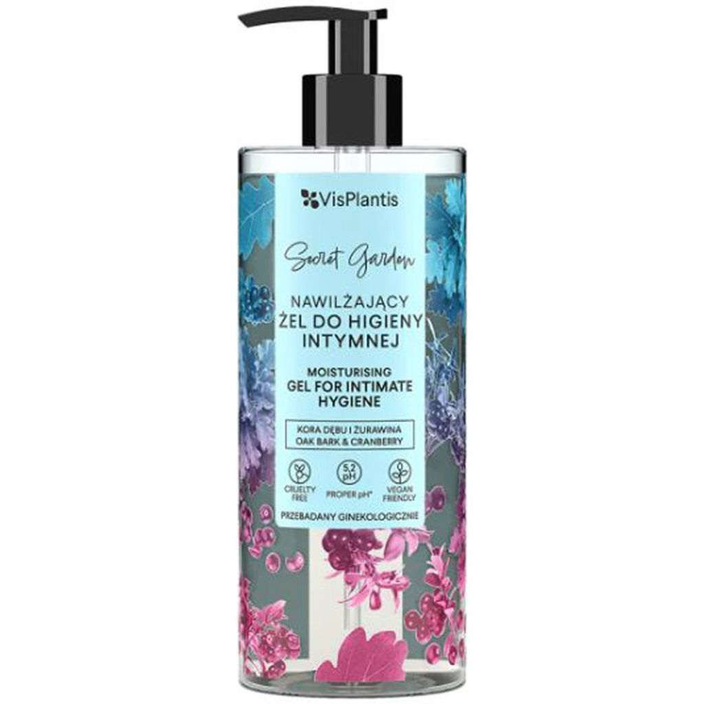 Vis plantis secret garden moisturising gel for intimate hygiene oak bark & cranberry 300ml