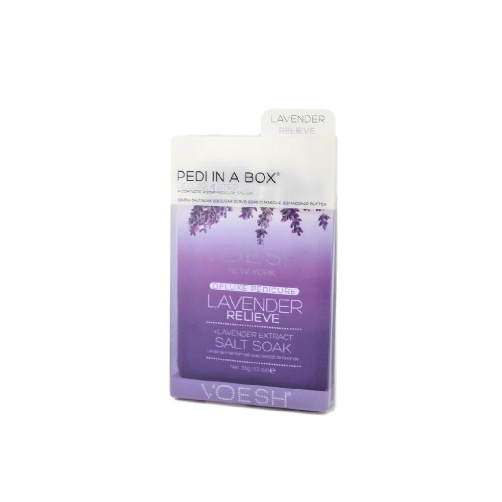 Voesh new york pedi in a box deluxe 4 step lavender relieve 35g
