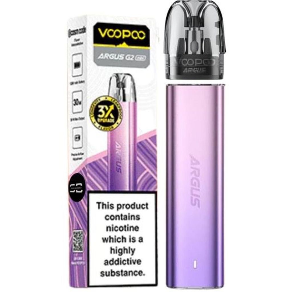 Voopoo argus G2 mini device 1200mAh + top fill cartridge 0.7 ohm 3ml violet pink