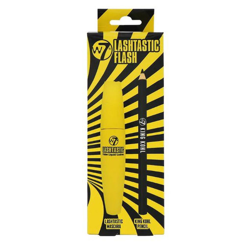 W7 lashtastic flash duo set - lashtastic mascara + king kohl pencil