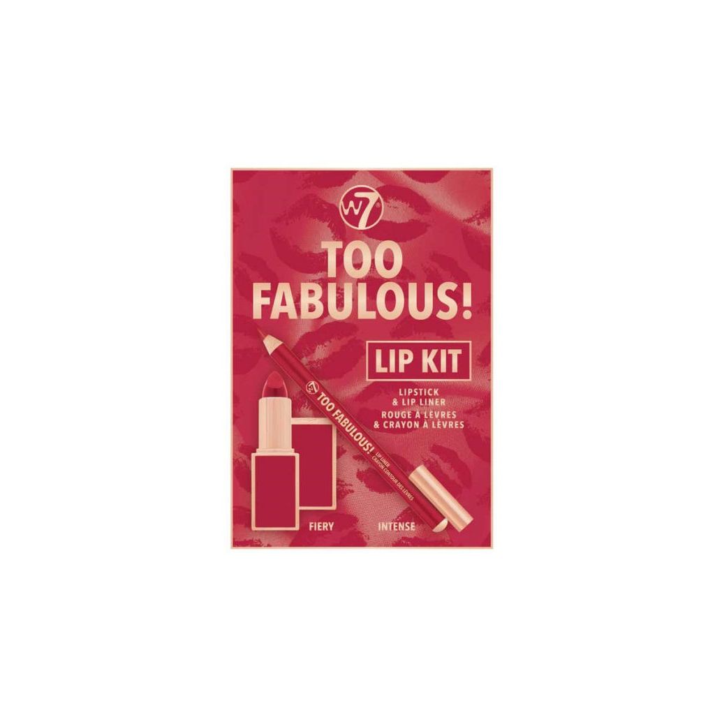 W7 too fabulous lip kit lipstick & lip liner 