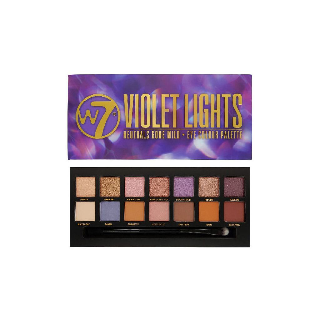 W7 violet lights neutrals gone wild eye colour palette 14g