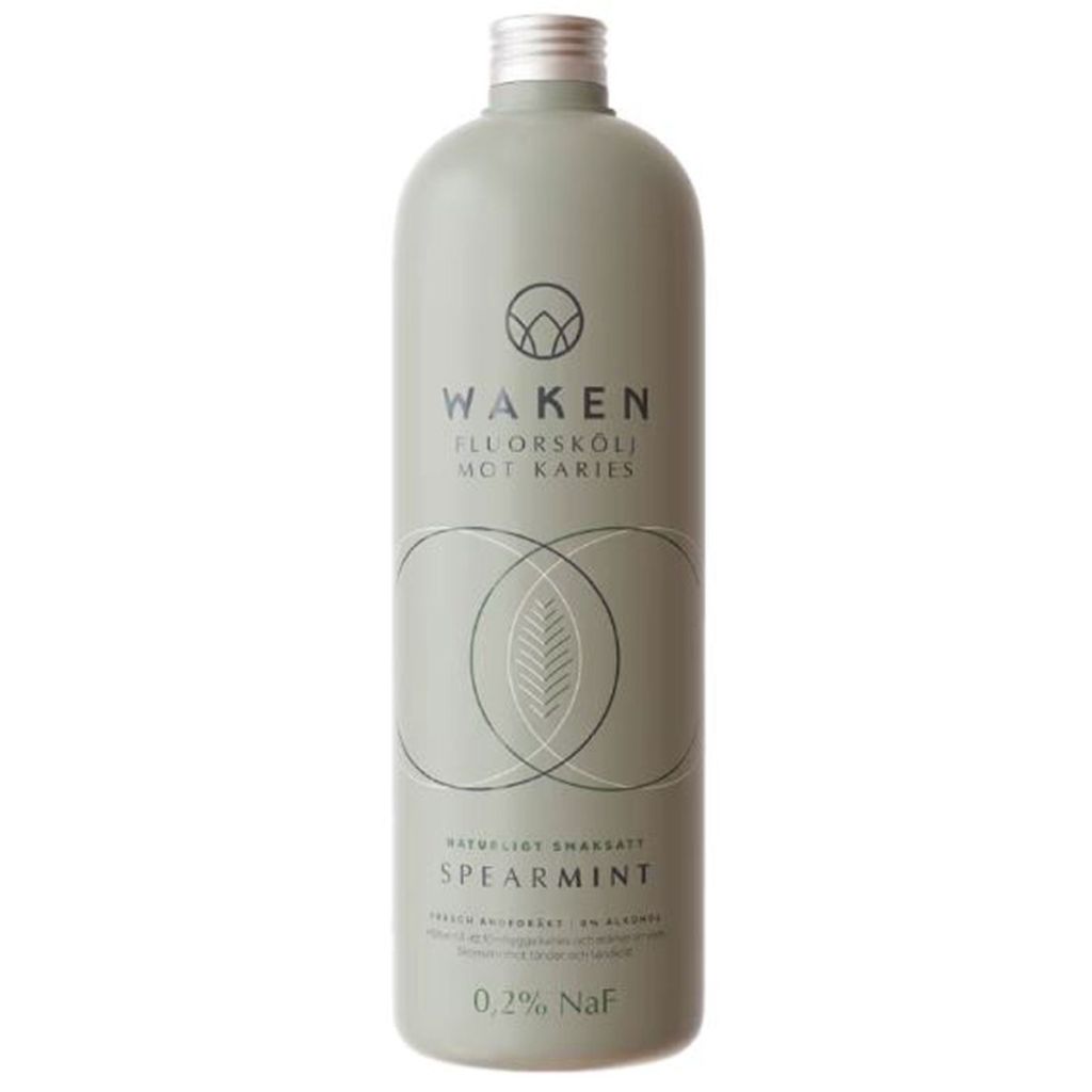 Waken fluorskölj mot karies naturligt smaksatt spearmint 500ml