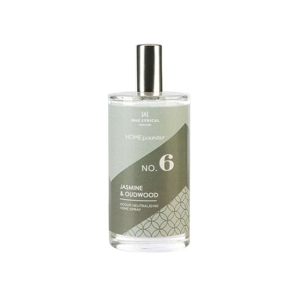 Wax lyrical england home scenter no. 6 jasmine & oudwood odour neutralising home & linen spray 100ml