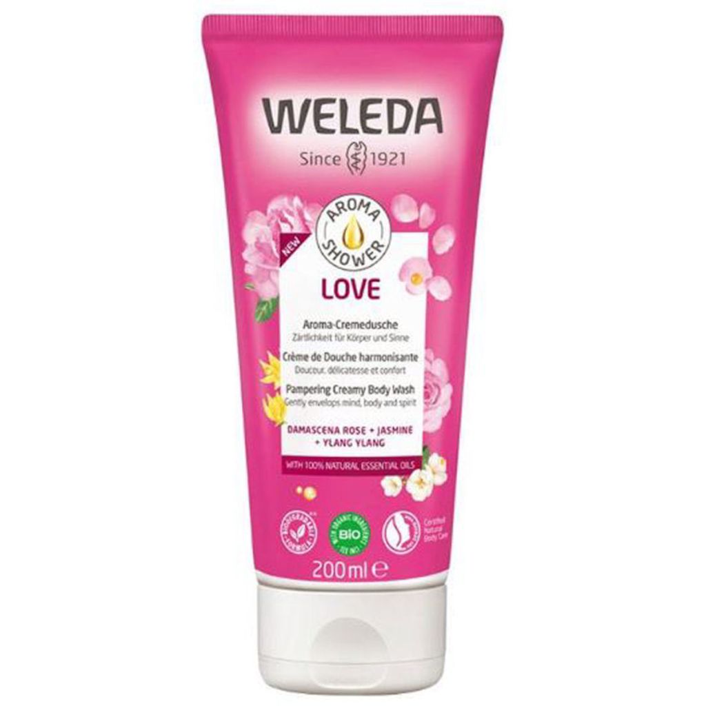 Weleda aroma shower pampering creamy body wash love 200ml (dato)
