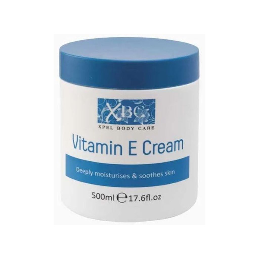 XBC vitamin E cream deeply moisturises & soothes skin 500ml