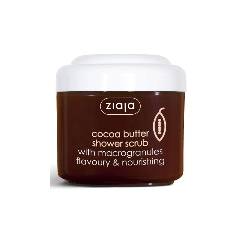 Ziaja cocoa butter shower scrub with macrogranules flavoury & nourishing 200ml